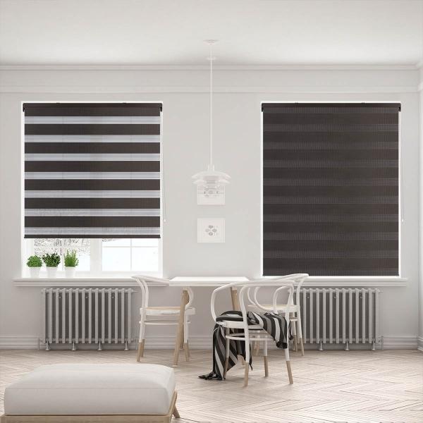 PERSIANA CHOCOLATE SEMI-CASSETTE ZEBRA DUO 120X180CM