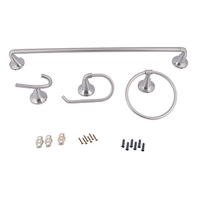 JUEGO DE ACCESORIOS PARA BAÑO CONSTRUCTORS PLATA GLACIER BAY