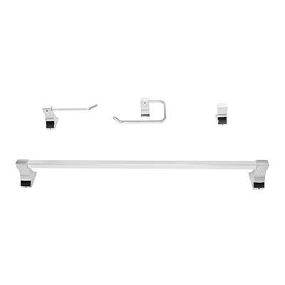 ACCESORIOS PARA BAÑOS ADELYN PLATA 4 PIEZAS PLATA GLACIER BAY