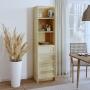 TORRE CAJONERA MADERA DE PINO CAFÉ 4 CAJONES CON 2 ENTREPAÑOS PARA RECÁMARA