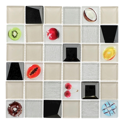 MALLA PICNIC MULTI TIPO DECORATIVA 30 X 30 CM VIDRIO 1 PIEZA