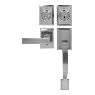CERRADURA DE GATILLO ENTRADA PRINCIPAL 29.8 X 11 X 6.8 CM METAL NÍQUEL SATINADO