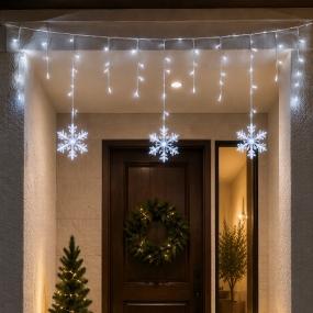 LUCES NAVIDEÑAS 5 COPOS LED BLANCO 3.29 M 70 LUCES