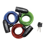 CABLES DE SEGURIDAD DE 1.8 M 3 PIEZAS CERRADURA CON LLAVE