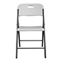SILLA PLEGABLE DE JARDÍN 84 X 47.8 CM PLÁSTICO Y METAL BLANCO