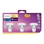 FOCO LED GU10 MR16 LUZ CÁLIDA ATENUABLE 6 W / 50 W 3 PIEZAS