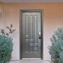 PUERTA EXTERIOR DE SEGURIDAD 13 PASADORES 96 X 213 CM IZQUIERDA GRIS TEXTURIZADO