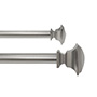 SET DE CORTINERO AJUSTABLE DOBLE 1 & 3/4 pulg. DE 182 A 365 CM ESTILO CUADRADO COLOR NIQUEL SATINADO