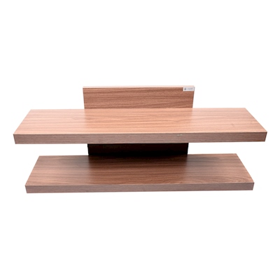 REPISA DOBLE NIVEL SOPORTA HASTA 10 KG 32 X 80 X 19 CM 1 PIEZA MDF NOGAL