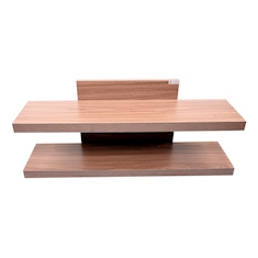 REPISA DOBLE NIVEL SOPORTA HASTA 10 KG 32 X 80 X 19 CM 1 PIEZA MDF NOGAL