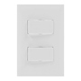 PLACA CON INTERRUPTOR DOBLE DE 3 VÍAS BLANCO LEVITON