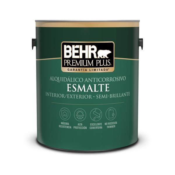ESMALTE ALQUIDÁLICO MULTISUPERFICIE INTERIOR Y EXTERIOR SEMI-BRILLANTE ANTICORROSIVO 3.43 L