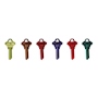 LLAVE PARA CERRADURA 5.2 X 2.2 X 0.2 CM VARIOS COLORES