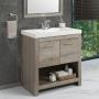 MUEBLE PARA BAÑO A PISO ARTELLA 30" ROBLE CLARO EN TERMOFORMADO CON LAVABO BLANCO