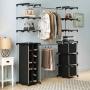 CLÓSET METAL ORGANIZADOR DELUXE 182.3 X 203.5 X 49.5 CM 2 NIVELES NEGRO