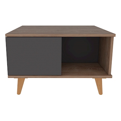 MESA CENTRO DECORATIVA MELAMINA 63.3 X 63.3 X 40 CM CAFÉ MIEL