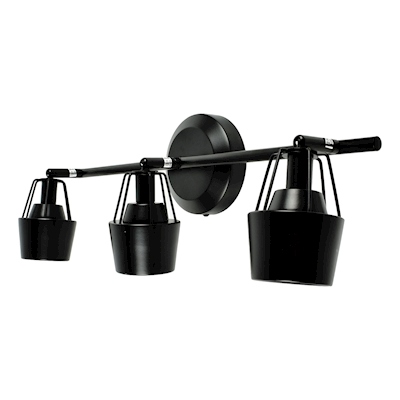 RIEL DE 3 LUCES LORCA 52.5 X 18 X 14 CM NEGRO DECOR LIVING
