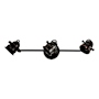 RIEL DE 3 LUCES ARGOS 52.50 X 12 X 18 CM NEGRO DECOR LIVING