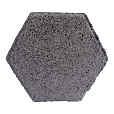 ADOQUÍN HEXAGONAL GRIS MATE 23 X 23 X 6 CM