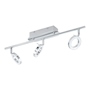 LUMINARIO RIEL DE 3 LUCES NAUDELLA 46.5 X 8.5 CM PLATA EGLO