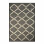 TAPETE PARA SALA POLIPROPILENO 160 X 230 CM GRIS CON DISEÑO GEOMÉTRICO DURABLE