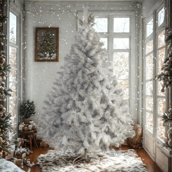 ÁRBOL NAVIDEÑO CANADIENSE 1.90 M CON 828 RAMAS BLANCO