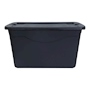 CAJA ORGANIZADORA SÓLIDA 61 L PLÁSTICO TAPA NEGRA APILABLE