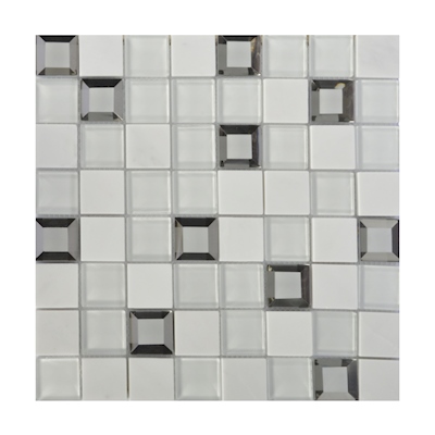 MALLA KEOPS BLANCO TIPO DECORATIVA 30 X 30 CM VIDRIO 1 PIEZA