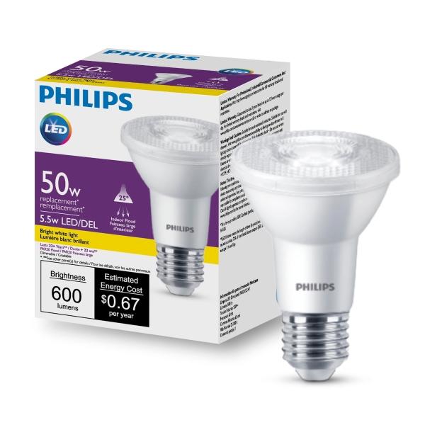 FOCO LED E26 PAR20 LUZ CÁLIDA ATENUABLE 7 W 50 W 1 PIEZA