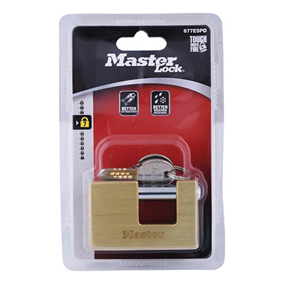 CANDADO DE CORTINA LATÓN 75 MM LLAVE DE PUNTOS