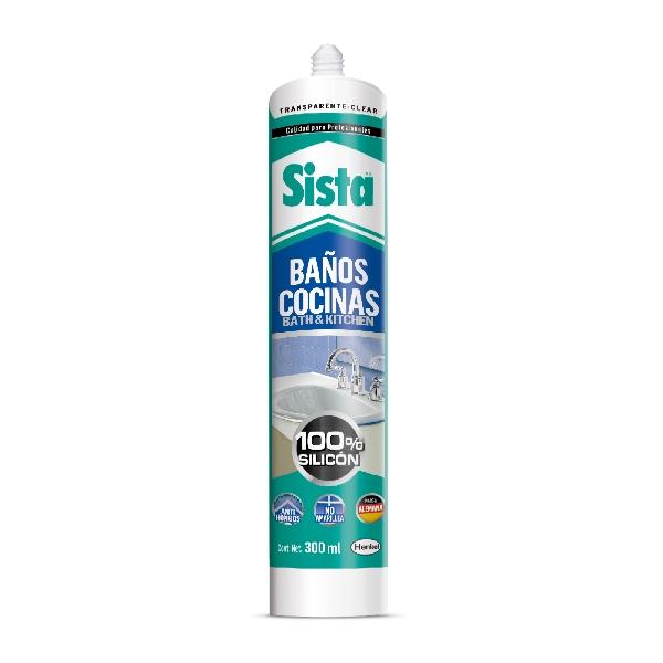 SISTA SILICÓN PARA BAÑOS Y COCINAS TRANSPARENTE 300 ML