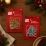 GANCHOS NAVIDEÑOS DECORATIVOS 30 PIEZAS 5 CM DORADO PLATA BRILLANTE