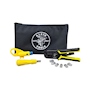 KIT DE INSTALACIÓN PARA CABLE DE RED UTP 17.8 X 31.8 CM NEGRO KLEIN TOOLS 9 PIEZAS