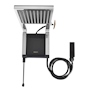 REGADERA ELECTRICA FIJA CUADRADA ABS NEGRO 3 NIVELES AGUA CALIENTE