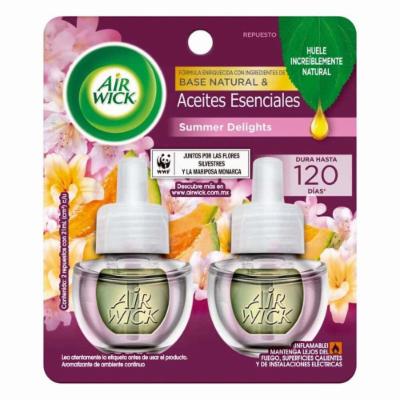 AIR WICK ELECTR 2PK DELICIAS VERANO 21ML