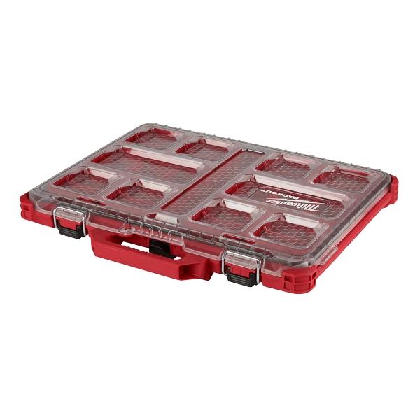 ORGANIZADOR SLIM DE BAJO PERFIL PACKOUT CON 10 COMPARTIMENTOS MILWAUKEE