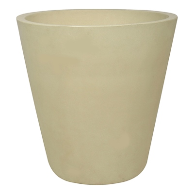 MACETA DE PLÁSTICO REDONDA EXTRA GRANDE BEIGE 25 PULGADAS PARA INTERIOR Y EXTERIOR