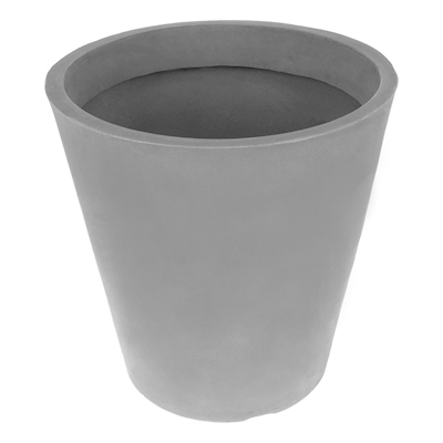 MACETA DE PLÁSTICO CIRCULAR EXTRA GRANDE GRIS 25 PULGADAS PARA INTERIOR Y EXTERIOR