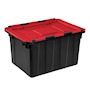 CAJA ORGANIZADORA USO RUDO 45 L PLÁSTICO TAPA NEGRA CON BROCHE