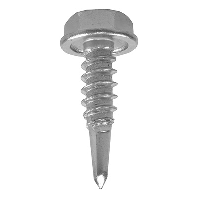 BOLSA DE 100 TORNILLOS CABEZA HEXAGONAL DE 4.8 X 19 MM PLATA