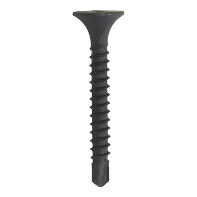 BOLSA DE 500 TORNILLOS PARA TABLAROCA ROSCA FINA DE 1 1/8 DE PULGADAS NEGRO