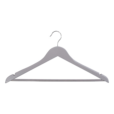 GANCHOS DE MADERA PARA ROPA 44.1 X 23.8 CM GRIS 30 PIEZAS