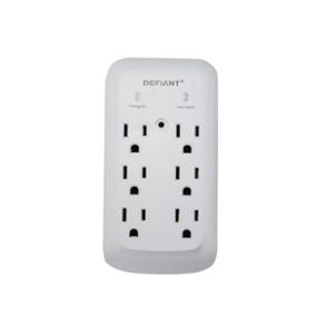 SUPRESOR DE PICOS COMMERCIAL ELECTRIC 6 CONTACTOS PARA PARED 1200 J