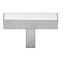 JALADERA DE BOTÓN MINI BARRA 5 CM PLATA