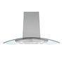 CAMPANA DE COCINA DE ISLA 90 CM GRIS CON ILUMINACIÓN LED