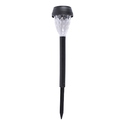 ESTACA DE LUZ SOLAR LED PARA JARDÍN CON ENCENDIDO AUTOMÁTICO 0.04 W NEGRO 1 PIEZA