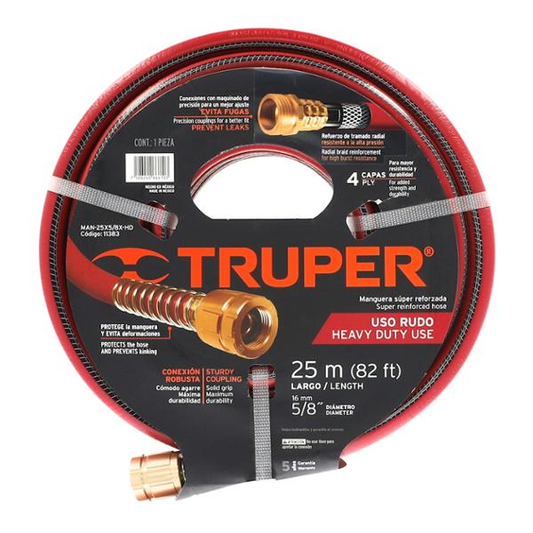 MANGUERA 25M 5/8" 4 CAPAS SUPER REFORZADA