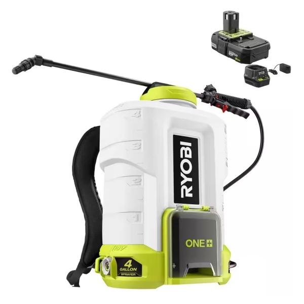 ONE+ 18V ROCIADOR QUÍMICO DE MOCHILA INALÁMBRICO DE 4 GAL. CON BATERÍA DE 2.0 AH Y CARGADOR