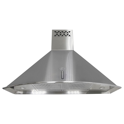 CAMPANA DE COCINA DE PARED IRLANDA 122 CM PLATA CON DOBLE TURBINA