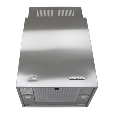 CAMPANA DE COCINA DE ISLA PARIS 49 CM ACERO INOX CON DOBLE FUNCIÓN